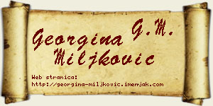 Georgina Miljković vizit kartica